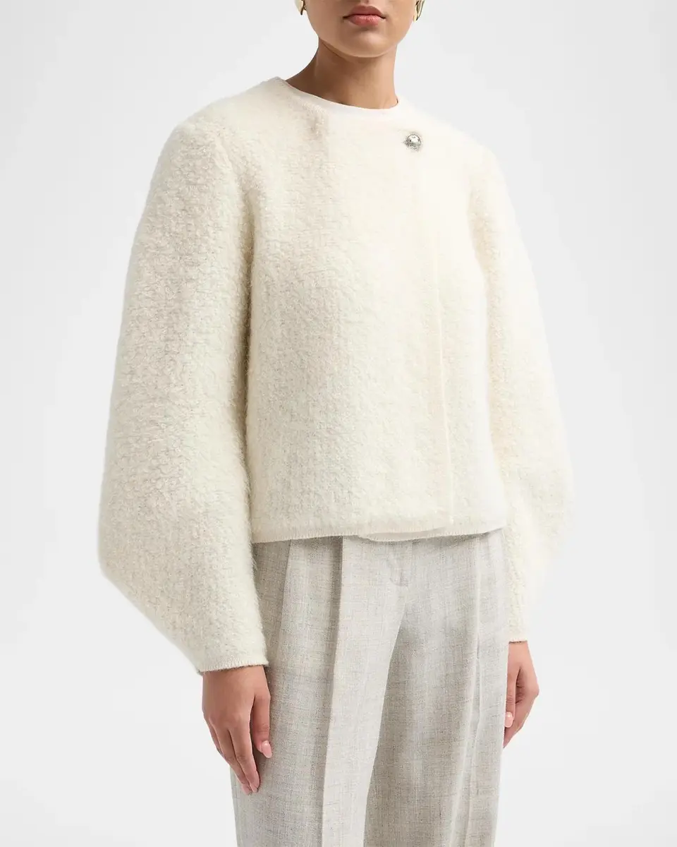 Ba&sh Fida Wool-Blend Blouson Cardigan | Thumbnail 5