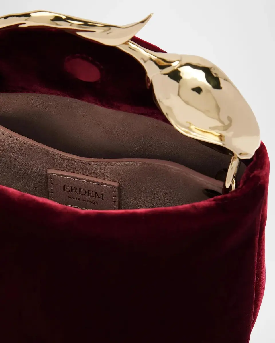 Erdem Bloom Mini Velvet Top Handle Bag | Thumbnail 4 Erdem Bloom Mini Velvet Top Handle Bag | Thumbnail 4