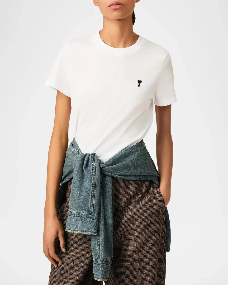 AMI PARIS Logo Cotton T-Shirt | Thumbnail 4