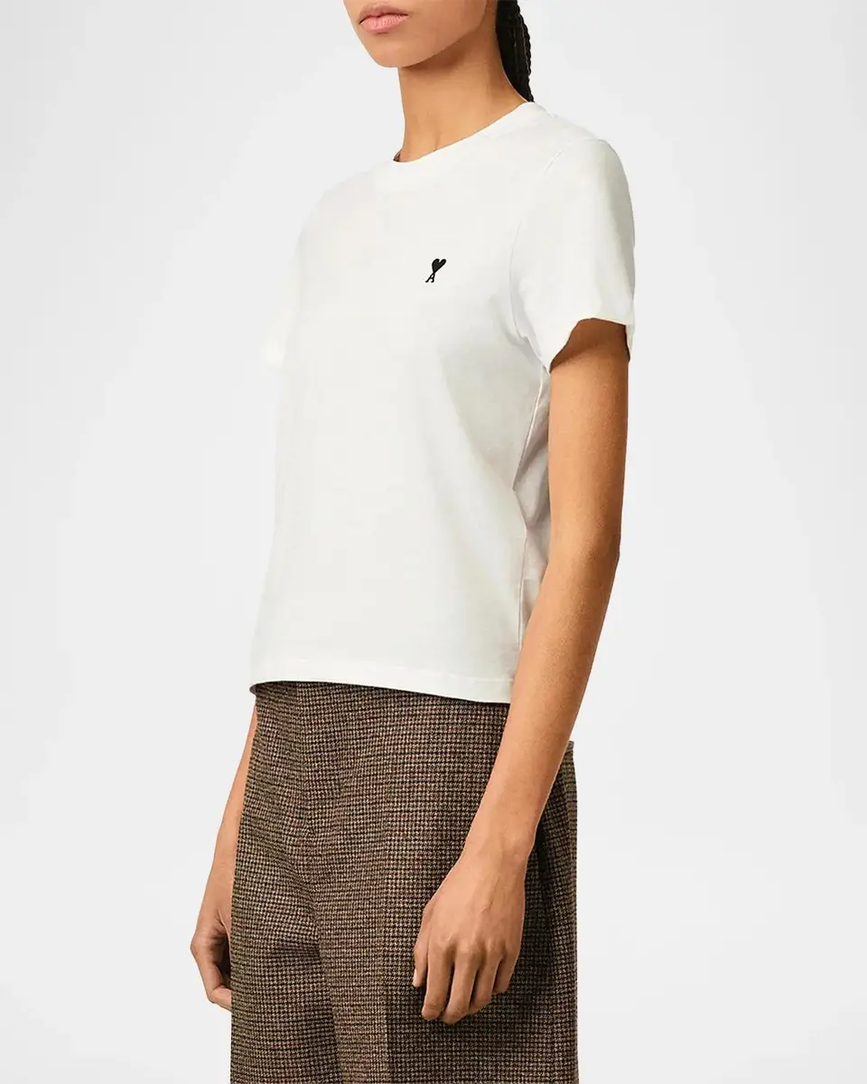 AMI PARIS Logo Cotton T-Shirt | Thumbnail 6