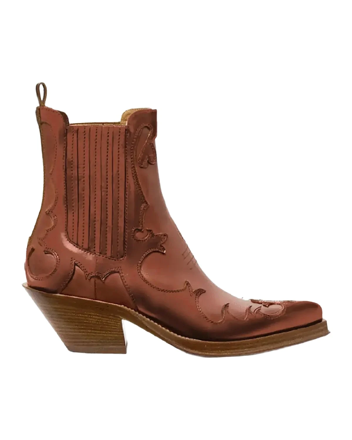 50mm Cassidy Leather Cowboy Ankle Boots 50mm Cassidy Leather Cowboy Ankle Boots