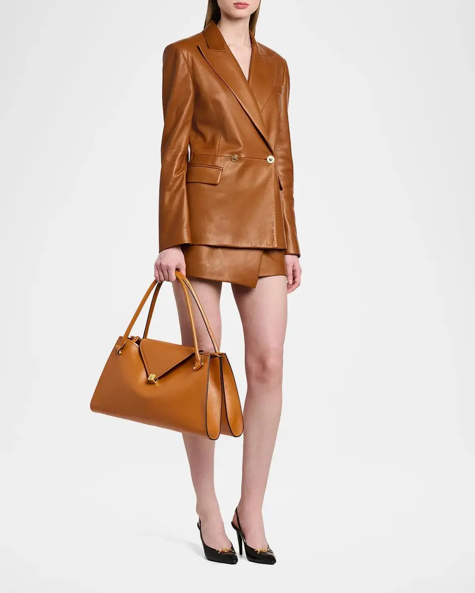 Versace Severine Large Leather Top Handle | Thumbnail 2
