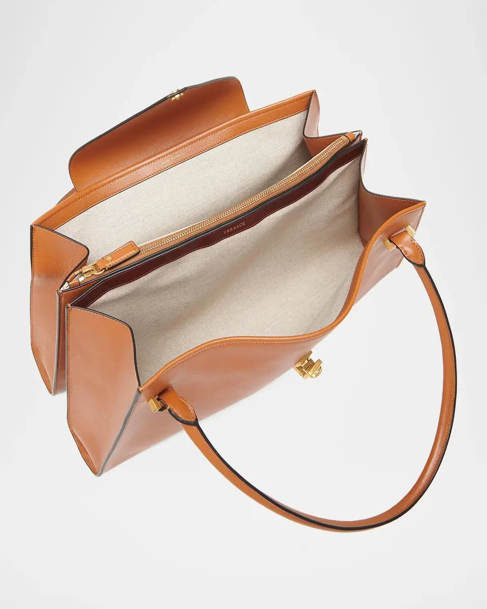 Versace Severine Large Leather Top Handle | Thumbnail 4