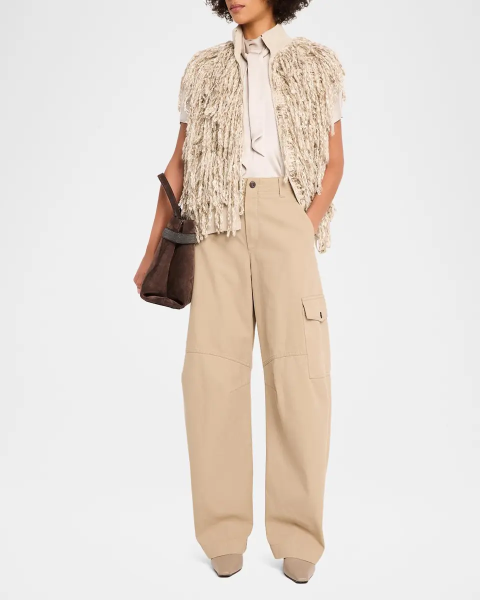 Brunello Cucinelli Twisted Fringes Sleeveless Sweater | Thumbnail 2 Brunello Cucinelli Twisted Fringes Sleeveless Sweater | Thumbnail 2