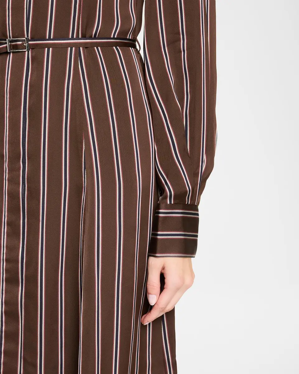 Jason Wu Collection Striped Satin Long-Sleeve Belted Midi Shirtdress | Thumbnail 5 Jason Wu Collection Striped Satin Long-Sleeve Belted Midi Shirtdress | Thumbnail 5
