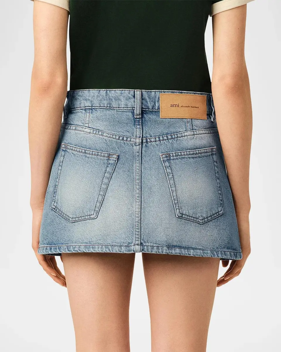 AMI PARIS Denim Mini Skirt | Thumbnail 3 AMI PARIS Denim Mini Skirt | Thumbnail 3