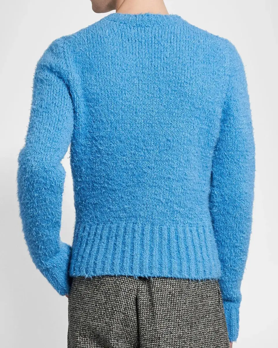 Dolce & Gabbana Men's High Pile Crewneck Sweater | Thumbnail 3 Dolce & Gabbana Men's High Pile Crewneck Sweater | Thumbnail 3