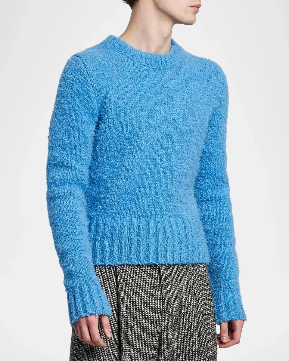 Dolce & Gabbana Men's High Pile Crewneck Sweater | Thumbnail 4 Dolce & Gabbana Men's High Pile Crewneck Sweater | Thumbnail 4