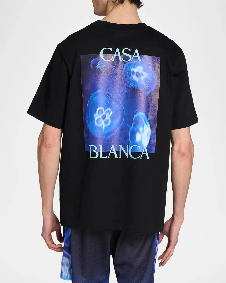 Casablanca Men's Meduse Sportive Printed Cotton T-Shirt | Thumbnail 3 Casablanca Men's Meduse Sportive Printed Cotton T-Shirt | Thumbnail 3