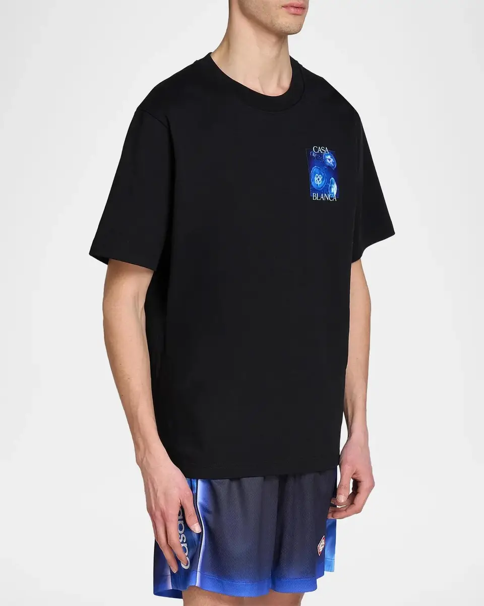 Casablanca Men's Meduse Sportive Printed Cotton T-Shirt | Thumbnail 4 Casablanca Men's Meduse Sportive Printed Cotton T-Shirt | Thumbnail 4