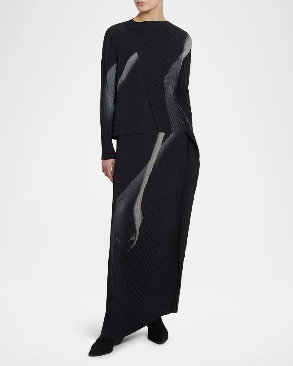 Issey Miyake Hands of Lover Printed Pleated Cardigan | Thumbnail 2