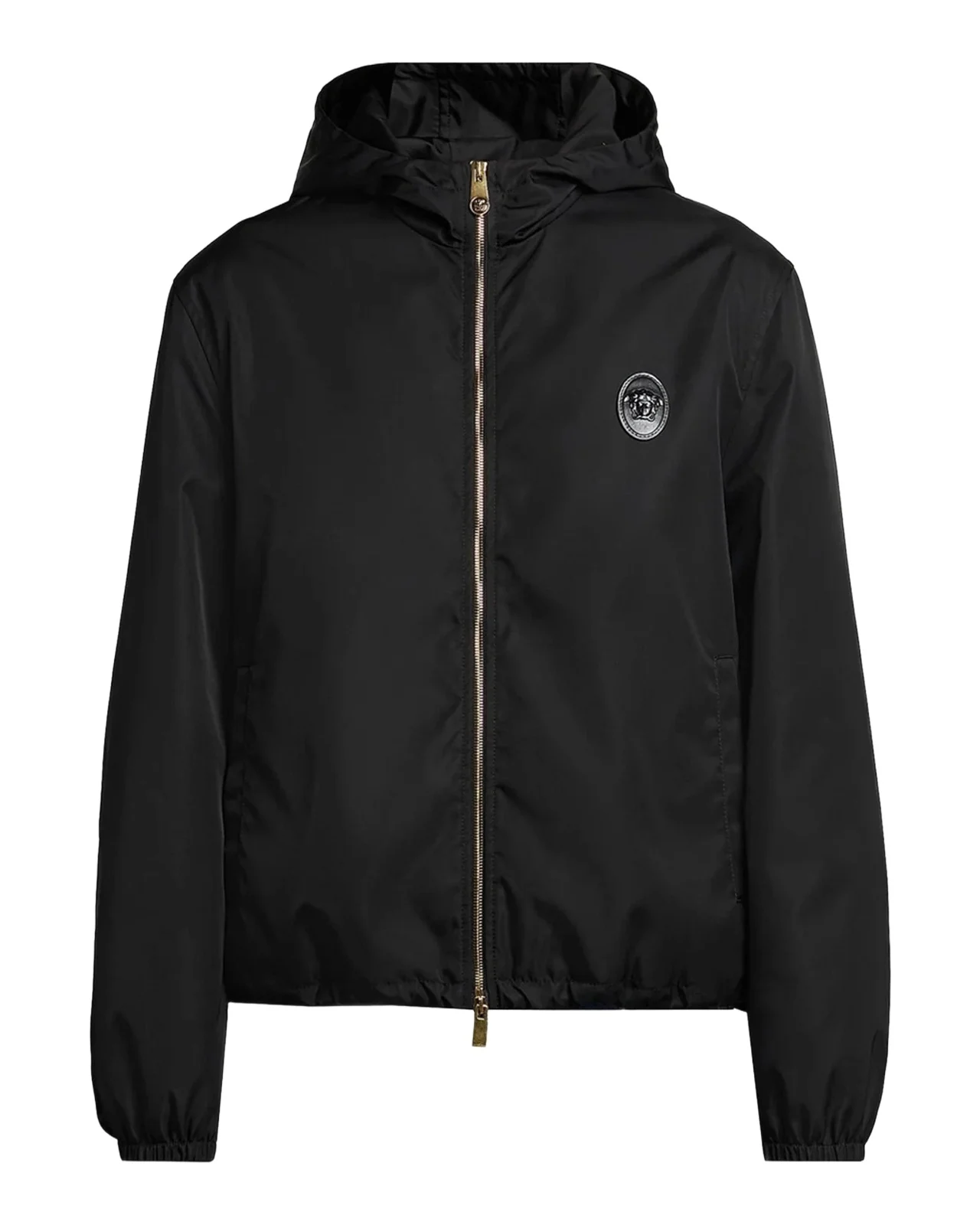 Versace Men's Nylon Twill Hooded Jacket