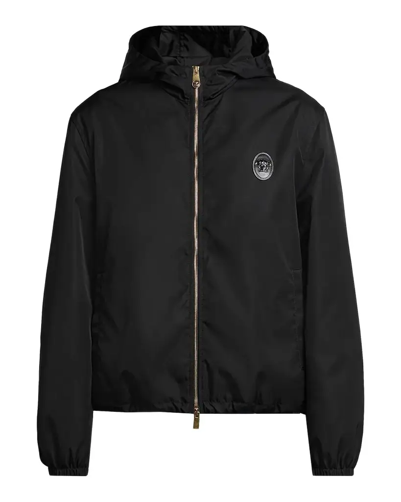 Versace Men's Nylon Twill Hooded Jacket