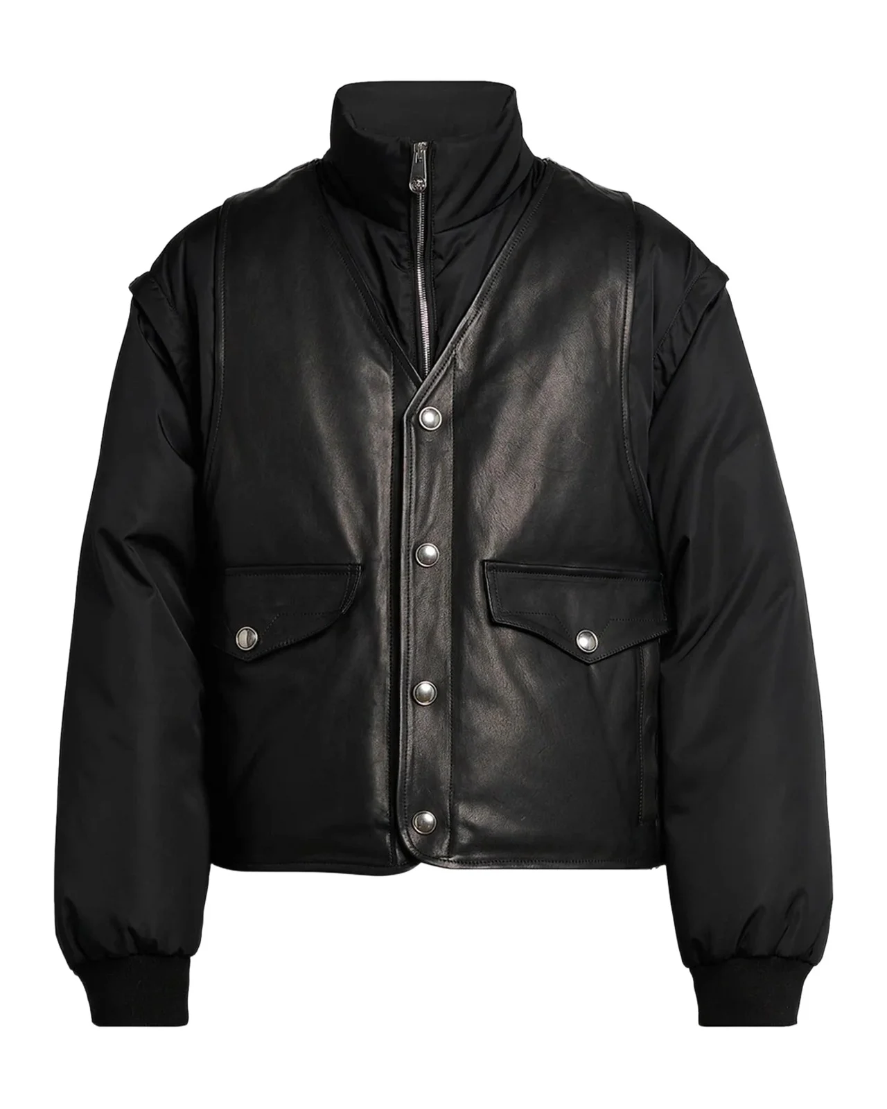 Versace Men's Layered Stand-Collar Down Jacket