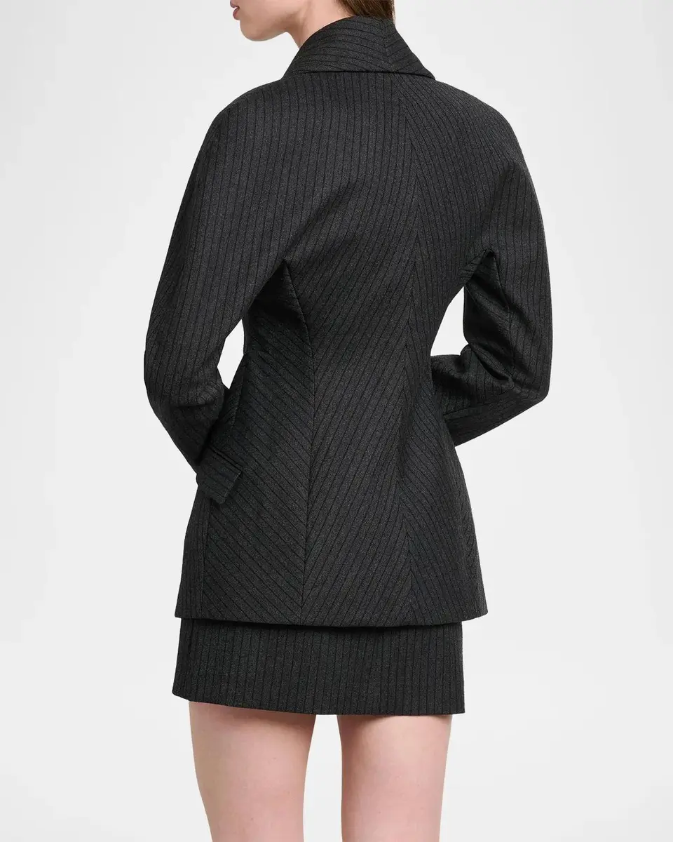 Versace Pinstripe Wool Twill Blazer | Thumbnail 3 Versace Pinstripe Wool Twill Blazer | Thumbnail 3
