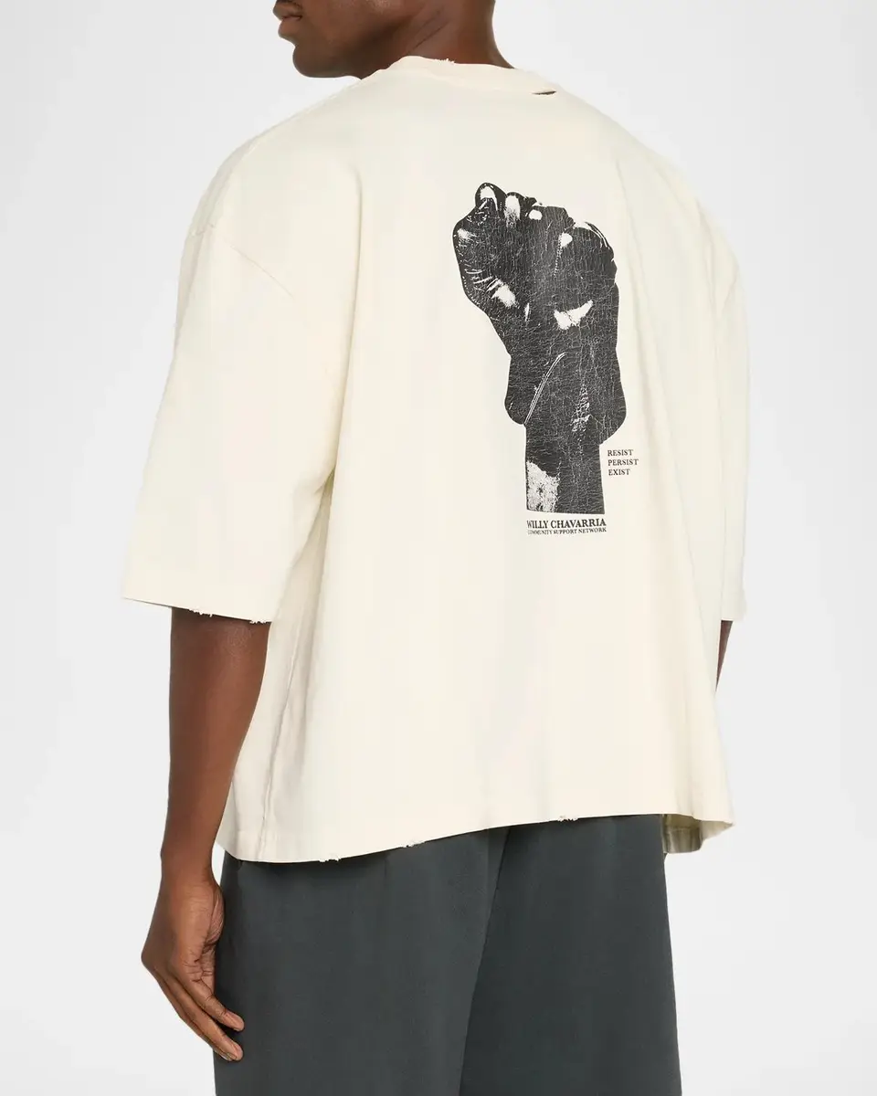 Willy Chavarria Men's Lower Education Cotton T-Shirt | Thumbnail 3