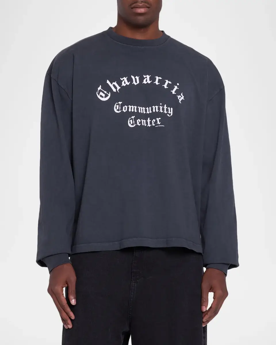 Willy Chavarria Men's Community Center Long-Sleeve T-Shirt | Thumbnail 4 Willy Chavarria Men's Community Center Long-Sleeve T-Shirt | Thumbnail 4