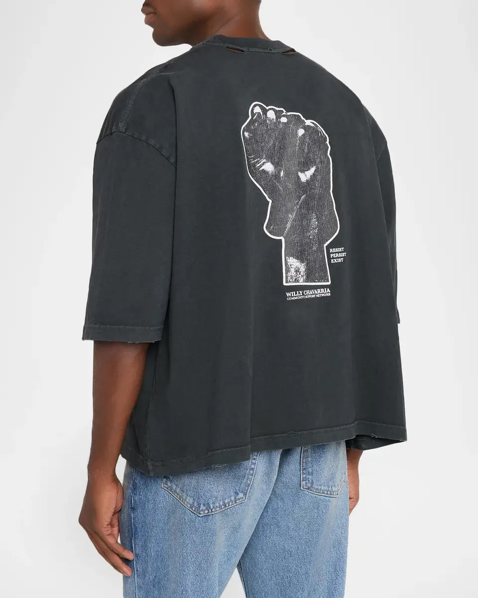 Willy Chavarria Men's Lower Education Cotton T-Shirt | Thumbnail 3 Willy Chavarria Men's Lower Education Cotton T-Shirt | Thumbnail 3