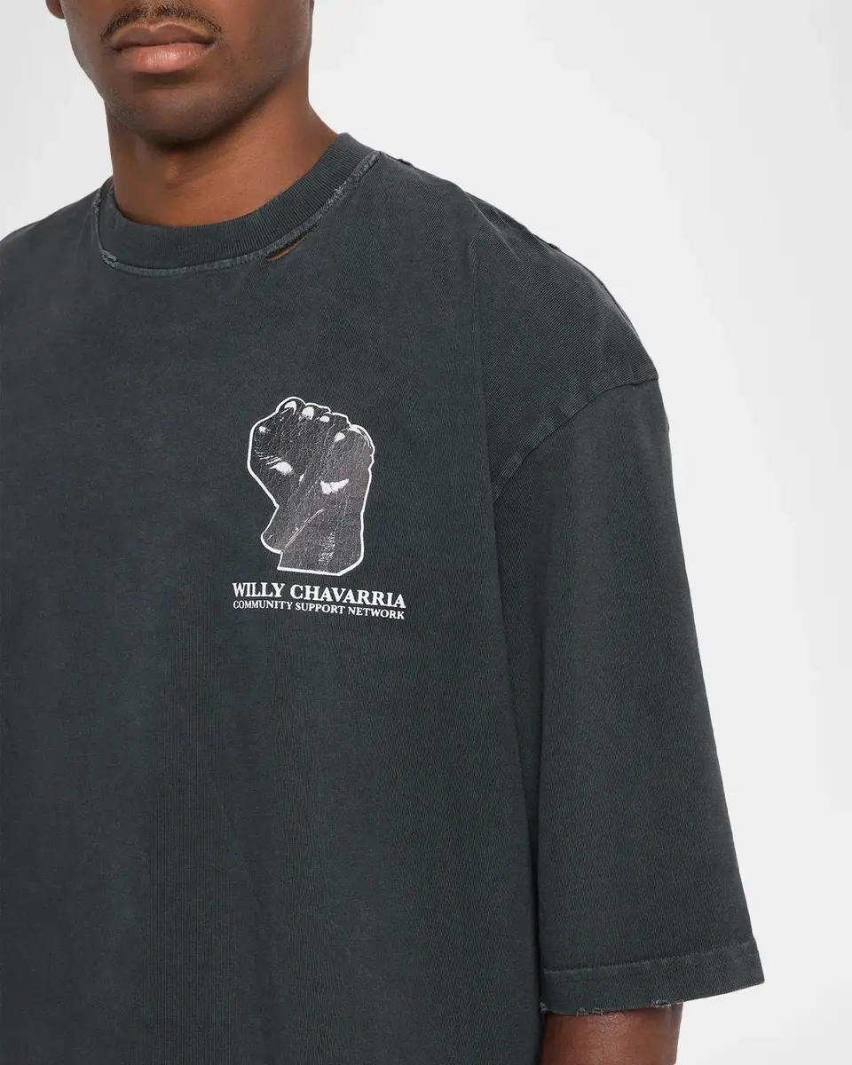 Willy Chavarria Men's Lower Education Cotton T-Shirt | Thumbnail 5 Willy Chavarria Men's Lower Education Cotton T-Shirt | Thumbnail 5