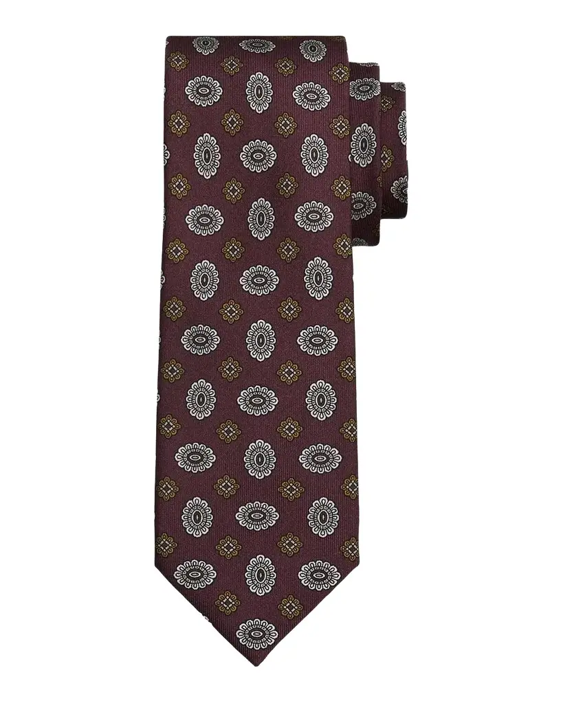 Brioni Men's Medallion Silk Tie