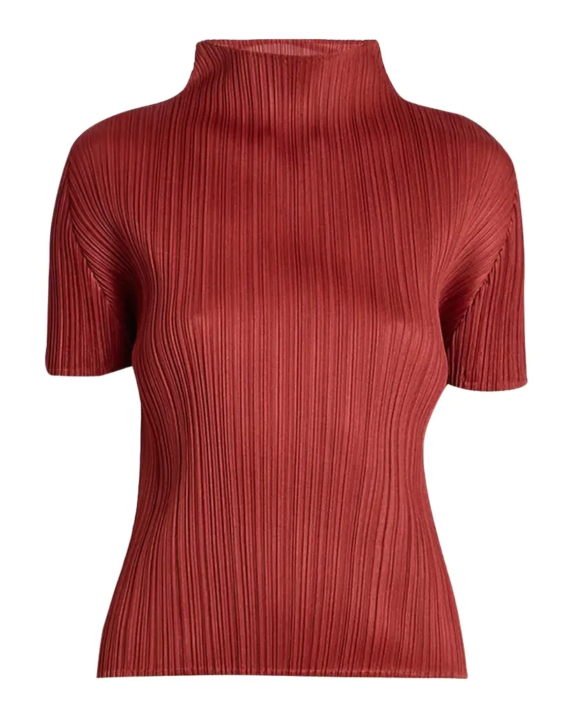 Monthly Colors: September Pleats Short-Sleeve Top Monthly Colors: September Pleats Short-Sleeve Top