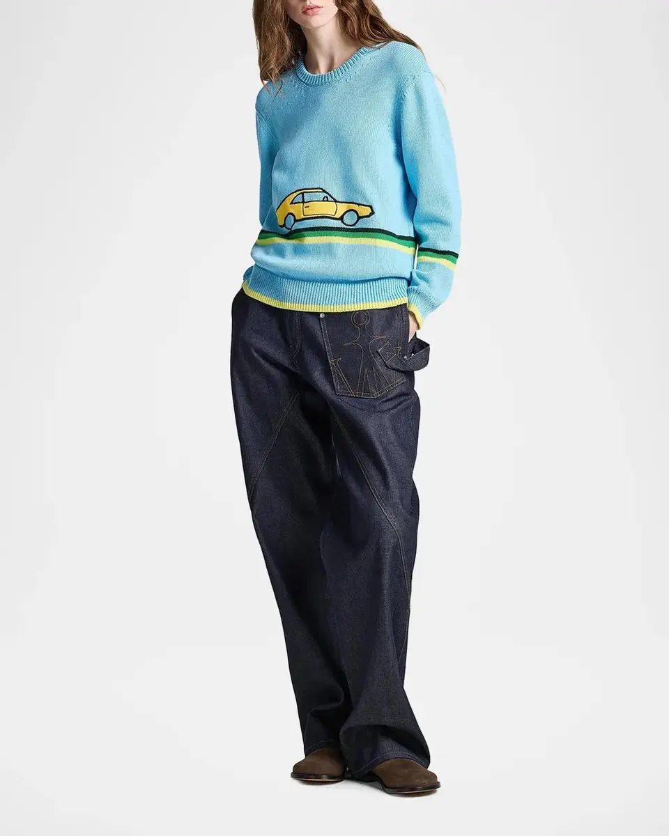 JW Anderson Car Knit Cotton Jumper | Thumbnail 2