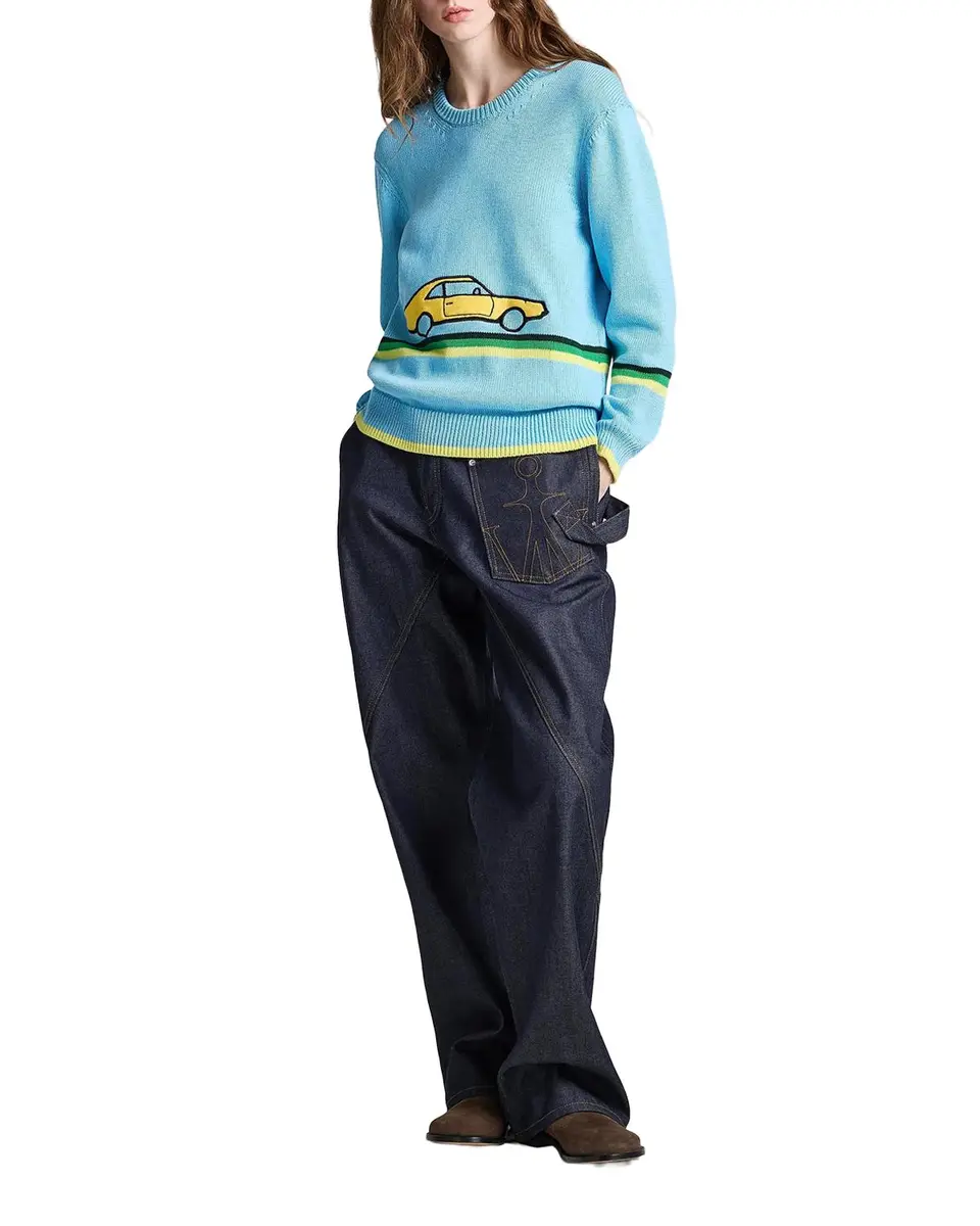 JW Anderson Car Knit Cotton Jumper | Thumbnail 4