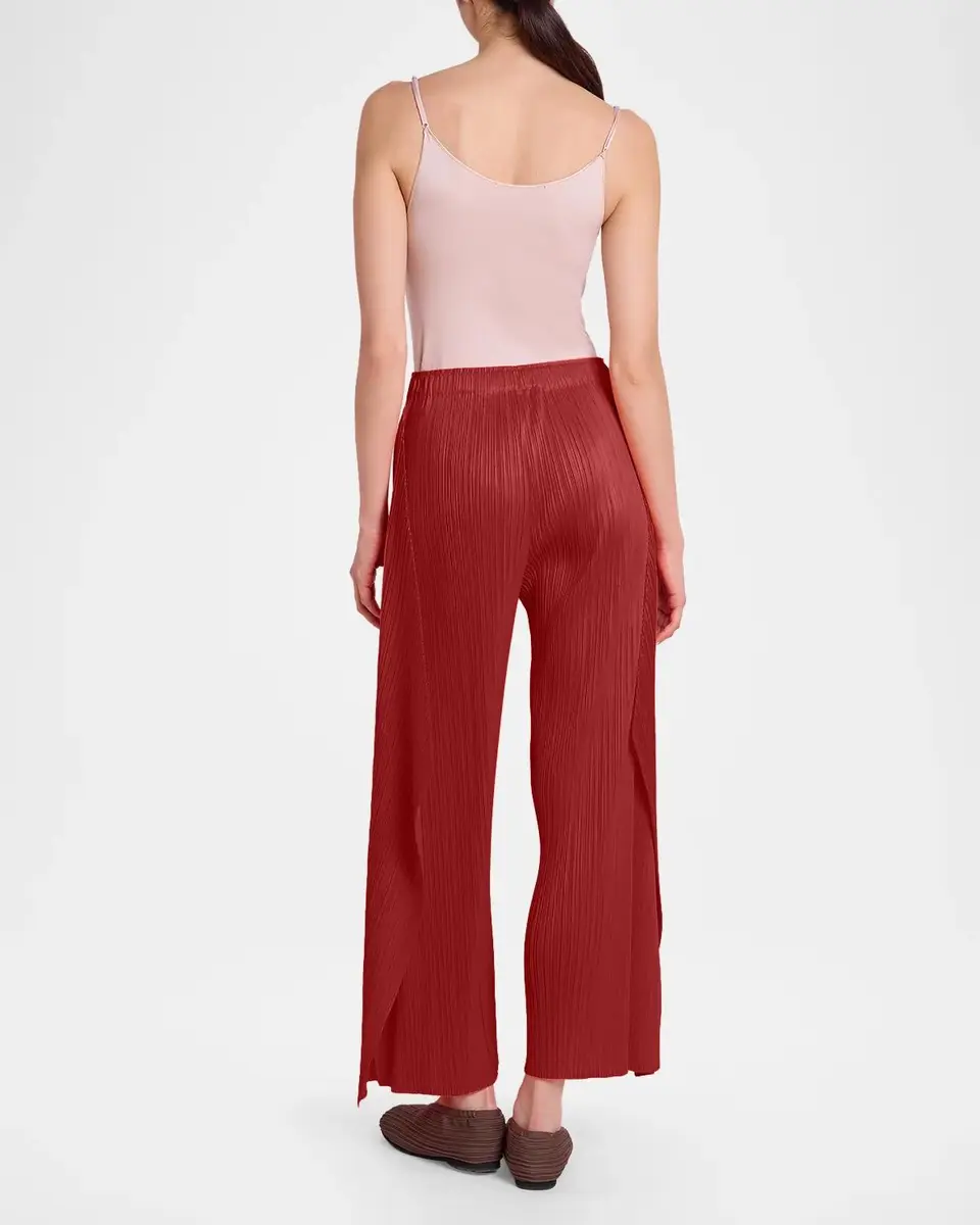 Issey Miyake Monthly Colors: September Pleats Wide-Leg Ankle Pants | Thumbnail 3