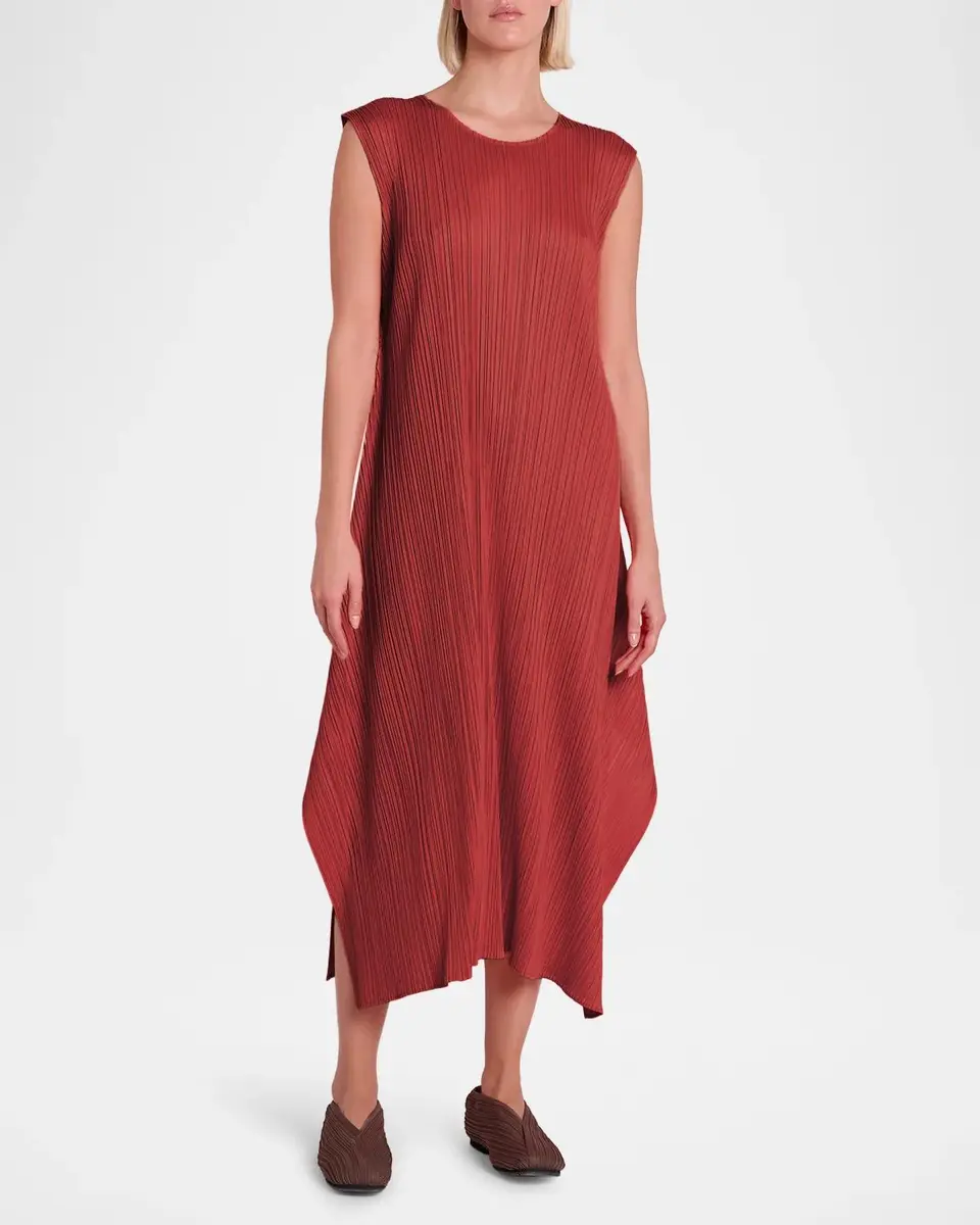 Issey Miyake Monthly Colors: September Sleeveless Pleats Midi Dress | Thumbnail 4 Issey Miyake Monthly Colors: September Sleeveless Pleats Midi Dress | Thumbnail 4