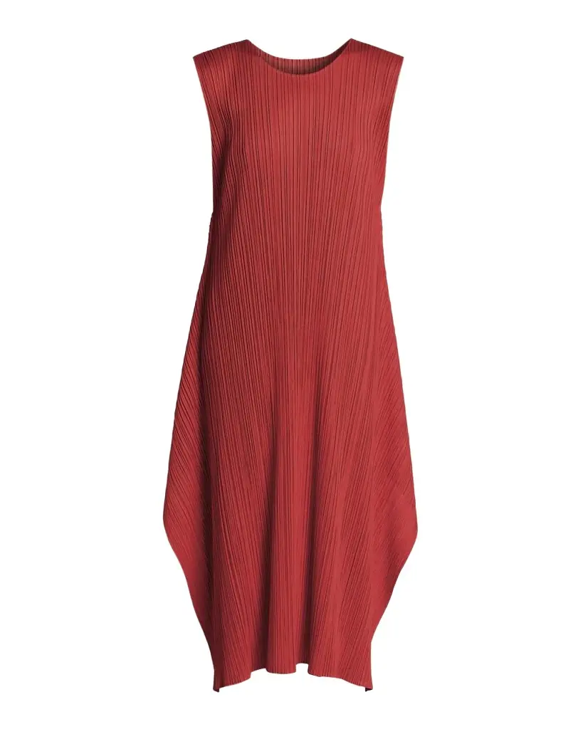 Monthly Colors: September Sleeveless Pleats Midi Dress Monthly Colors: September Sleeveless Pleats Midi Dress