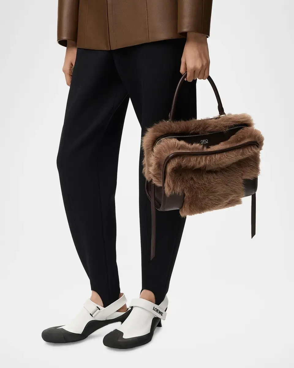 Loewe Amazona 180 Shearling Top-Handle Bag | Thumbnail 2