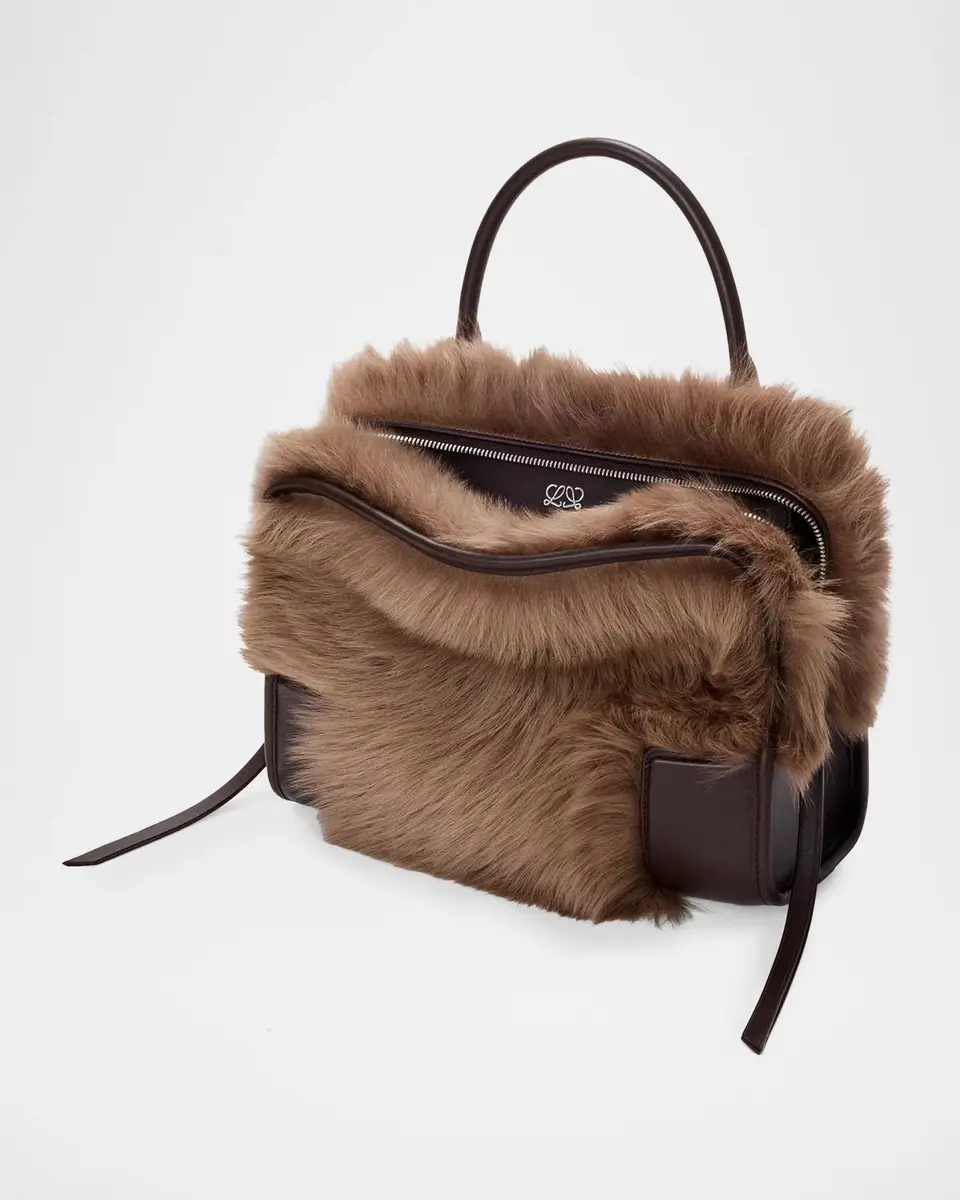 Loewe Amazona 180 Shearling Top-Handle Bag | Thumbnail 3