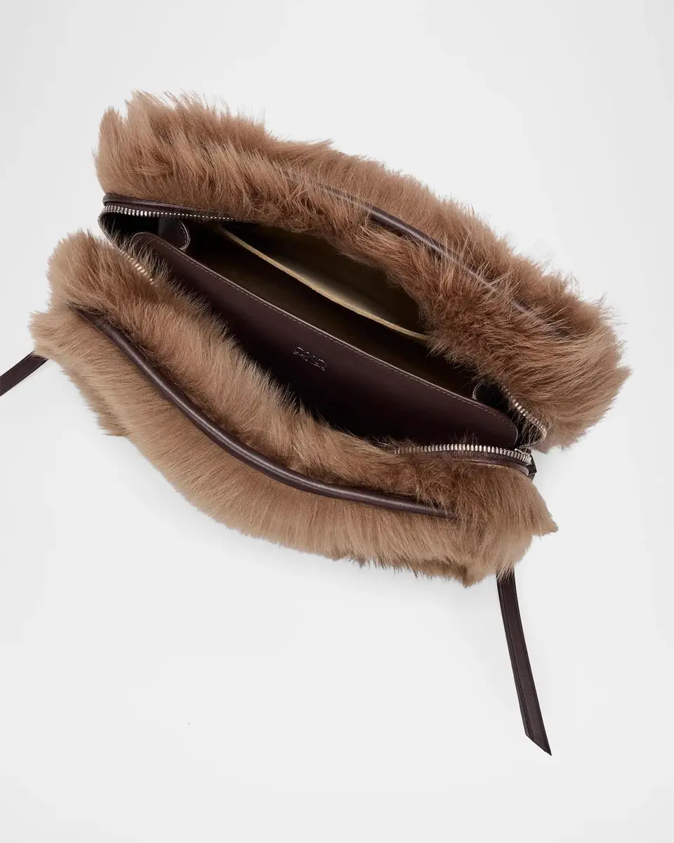 Loewe Amazona 180 Shearling Top-Handle Bag | Thumbnail 4