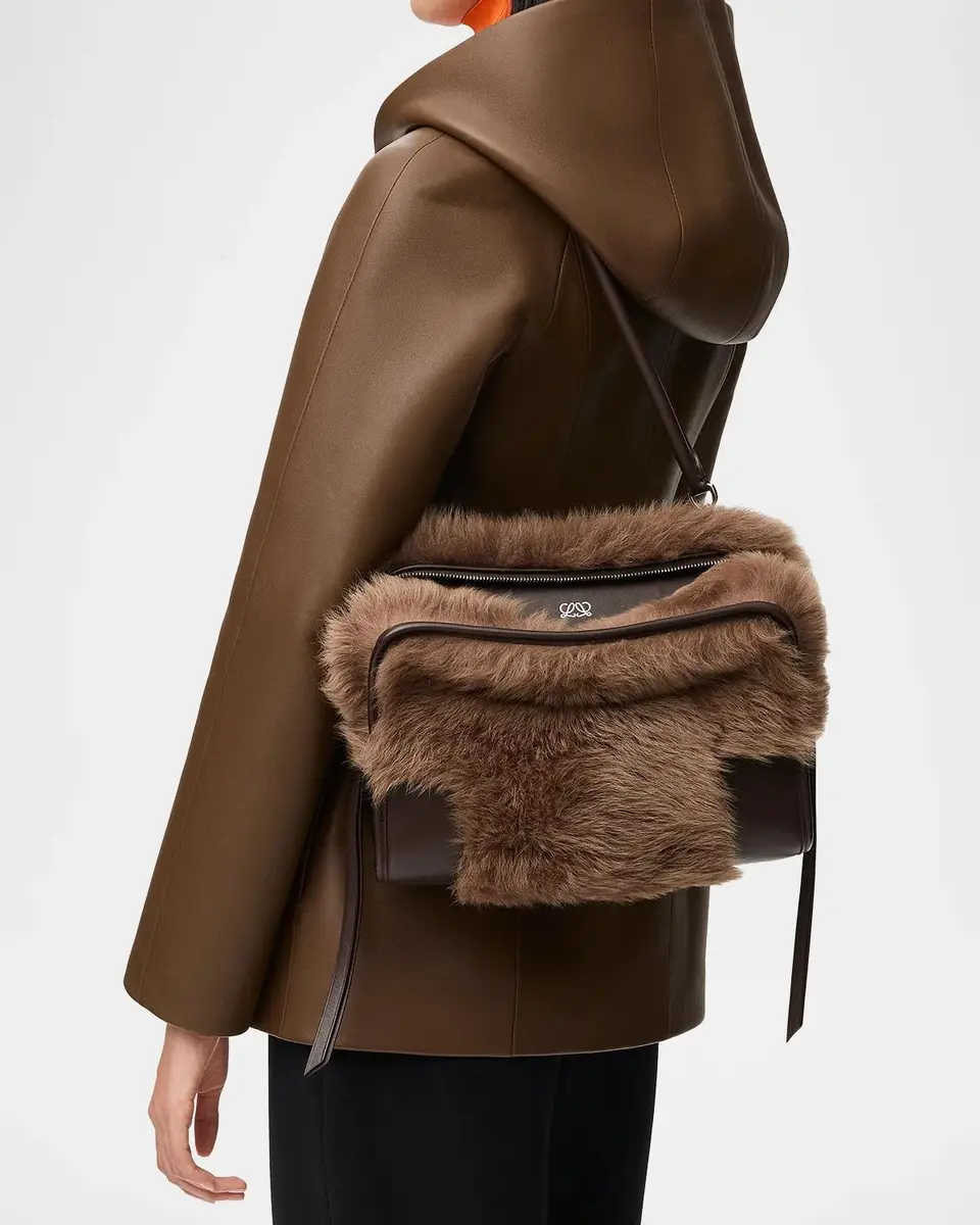 Loewe Amazona 180 Shearling Top-Handle Bag | Thumbnail 5