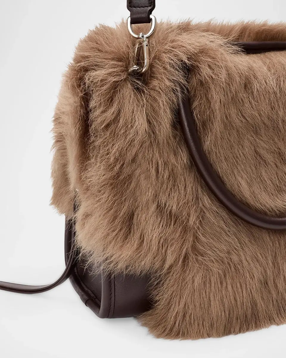 Loewe Amazona 180 Shearling Top-Handle Bag | Thumbnail 6