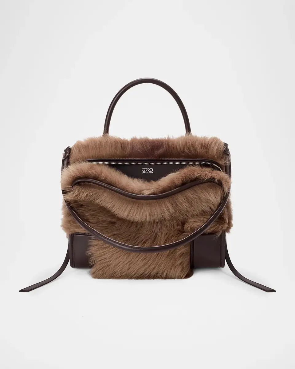 Loewe Amazona 180 Shearling Top-Handle Bag | Thumbnail 7