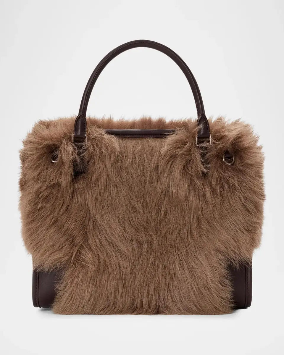 Loewe Amazona 180 Shearling Top-Handle Bag | Thumbnail 8