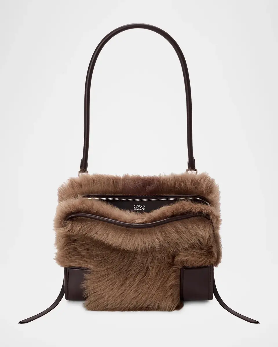 Loewe Amazona 180 Shearling Top-Handle Bag | Thumbnail 9