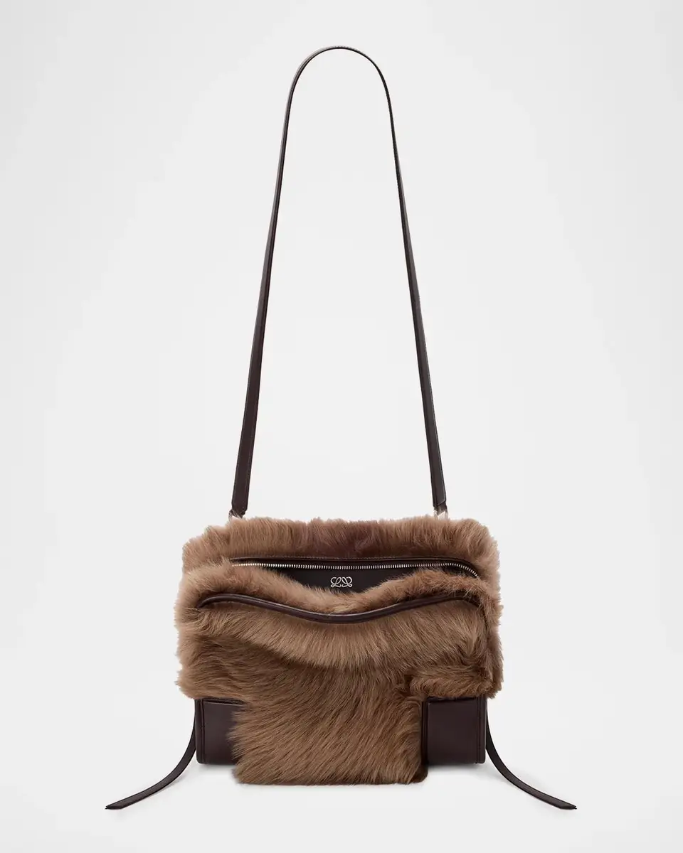 Loewe Amazona 180 Shearling Top-Handle Bag | Thumbnail 10