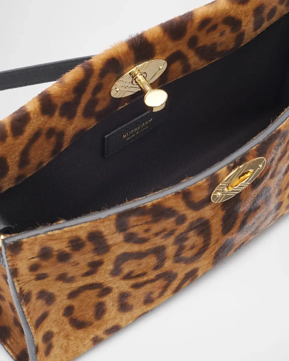 Burberry Cotswolds Leopard-Print Calf Hair Pouch Bag | Thumbnail 4 Burberry Cotswolds Leopard-Print Calf Hair Pouch Bag | Thumbnail 4