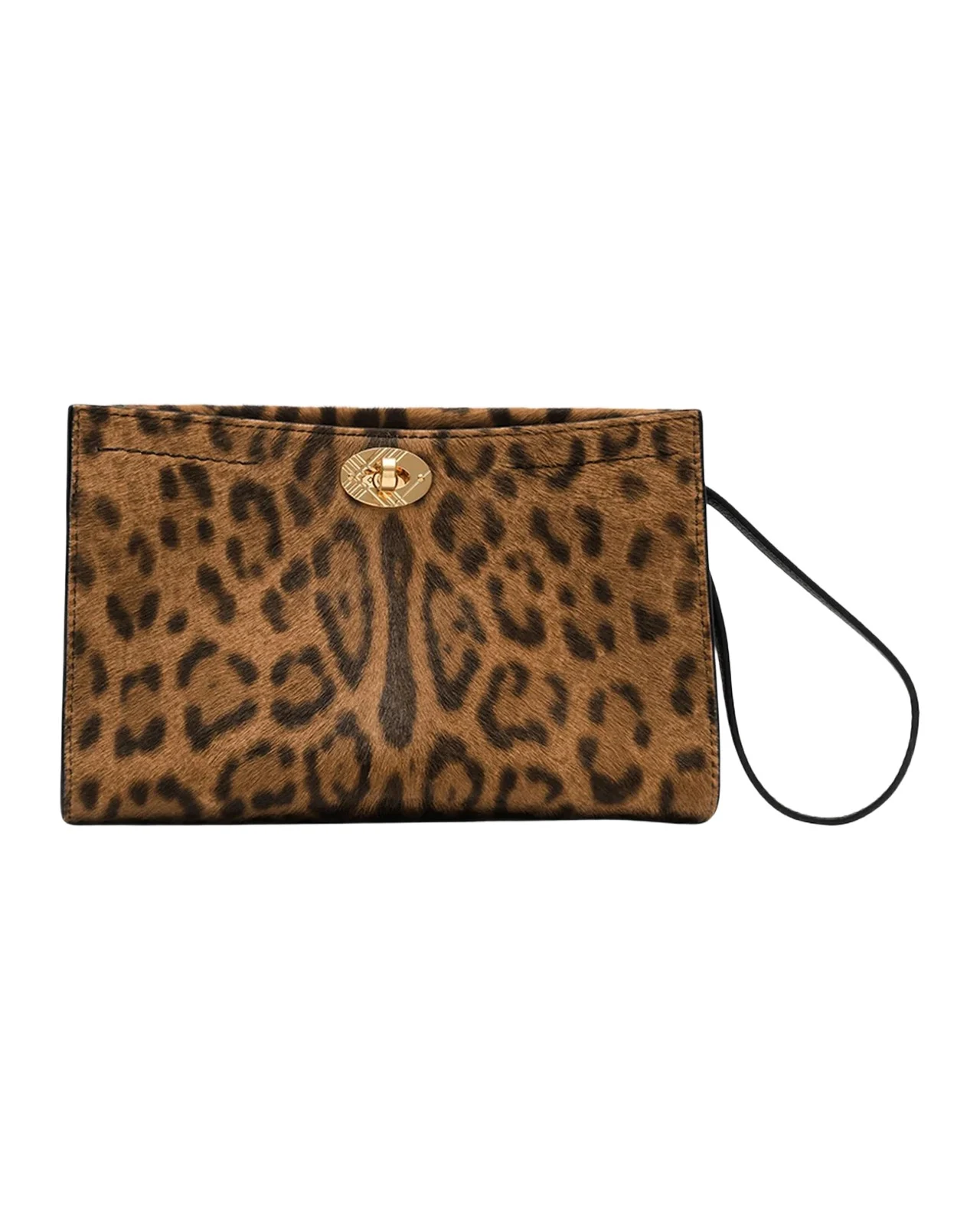 Burberry Cotswolds Leopard-Print Calf Hair Pouch Bag