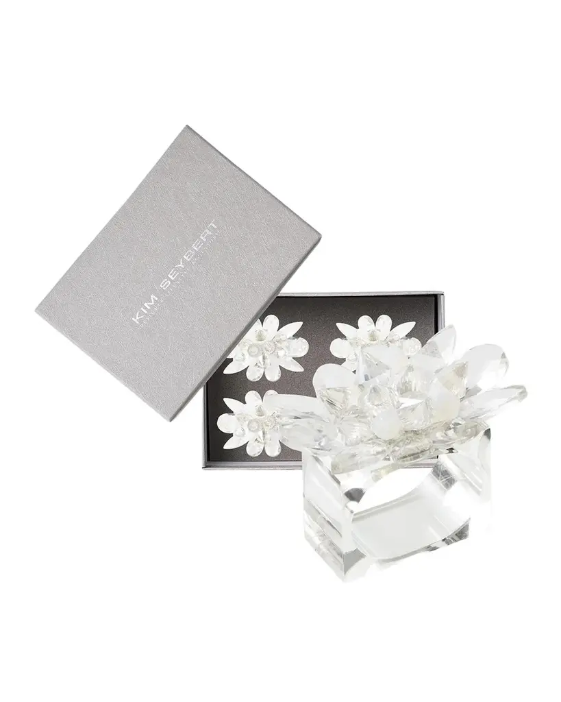 Kim Seybert Spectra 4-Piece Crystal-Embellished Napkin Ring Set
