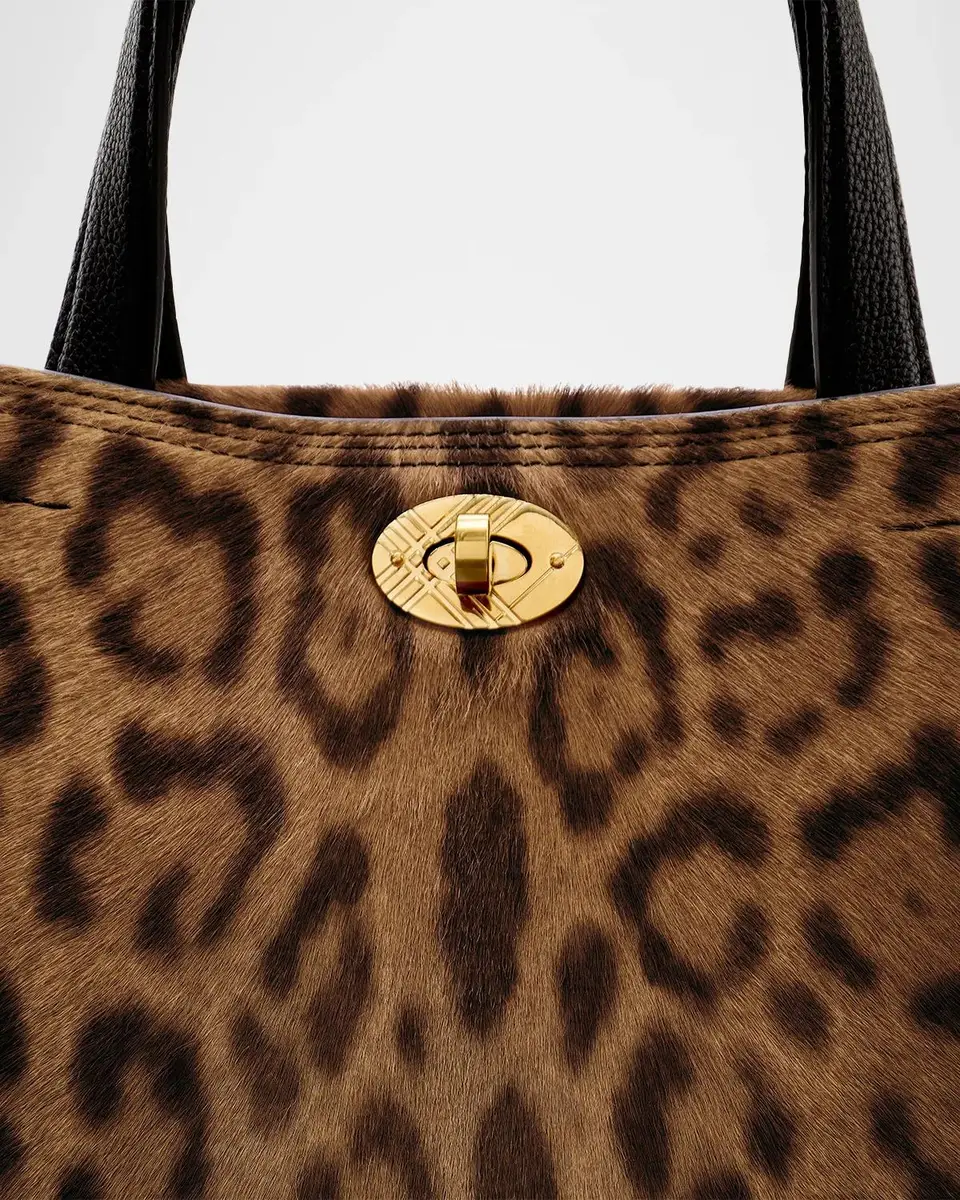 Burberry Cotswolds Leopard-Print Calf Hair Tote Bag | Thumbnail 4 Burberry Cotswolds Leopard-Print Calf Hair Tote Bag | Thumbnail 4