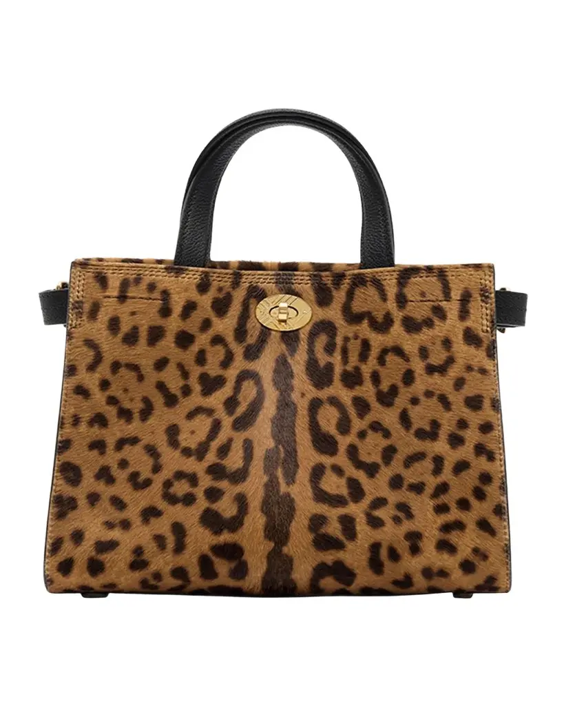 Burberry Cotswolds Leopard-Print Calf Hair Tote Bag