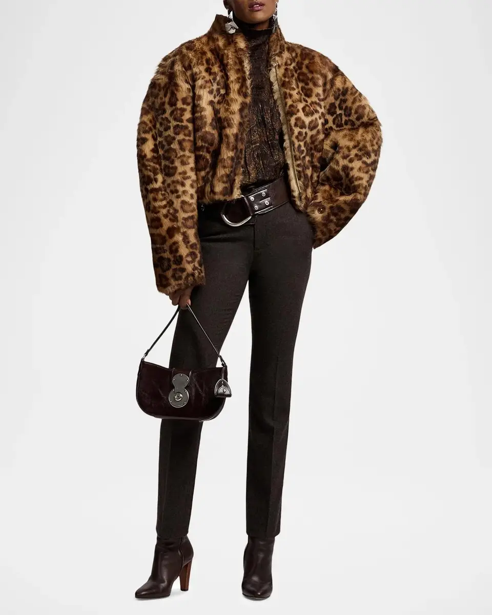 Ralph Lauren Collection Balvin Leopard-Print Lamb Shearling Coat | Thumbnail 2 Ralph Lauren Collection Balvin Leopard-Print Lamb Shearling Coat | Thumbnail 2