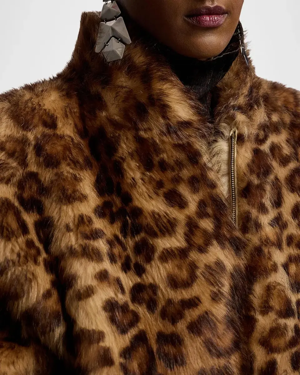 Ralph Lauren Collection Balvin Leopard-Print Lamb Shearling Coat | Thumbnail 5 Ralph Lauren Collection Balvin Leopard-Print Lamb Shearling Coat | Thumbnail 5