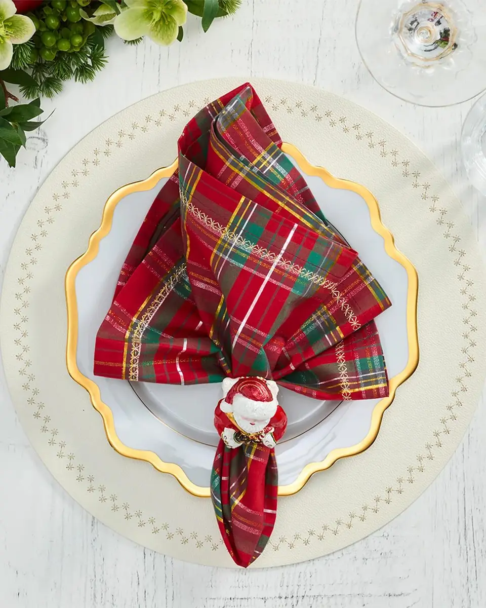 Kim Seybert Santa Claus Metal & Enamel Napkin Ring | Thumbnail 3