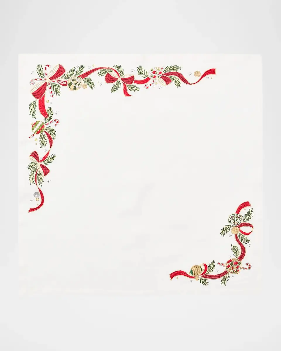 Kim Seybert Tinsel Bow Embroidered Napkin | Thumbnail 2