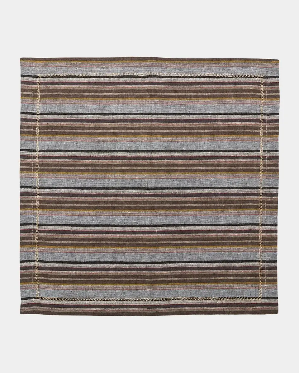 Kim Seybert Windsor Striped-Linen Napkin | Thumbnail 2 Kim Seybert Windsor Striped-Linen Napkin | Thumbnail 2