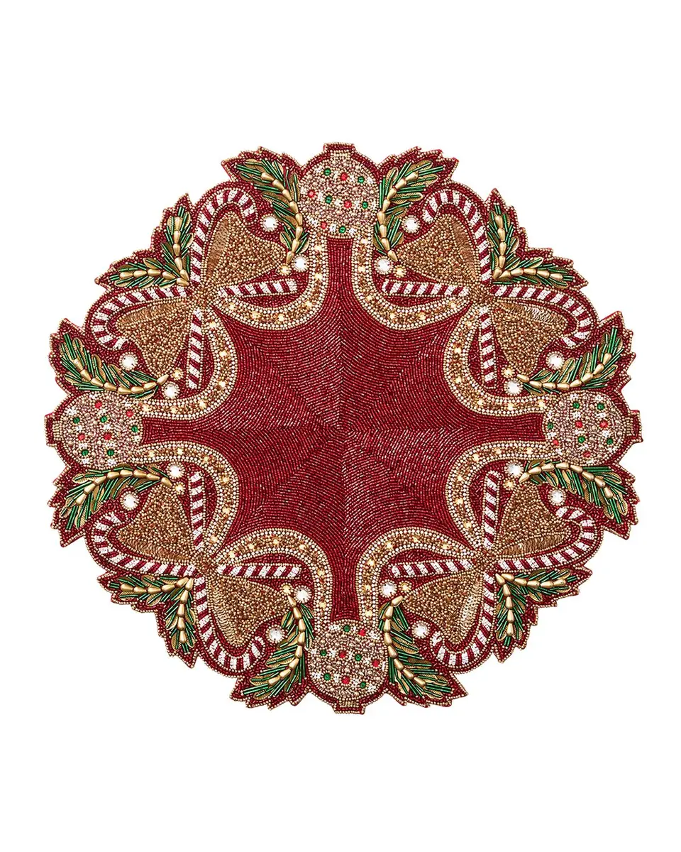 Kim Seybert Candy Cane Bow Beaded Placemat | Thumbnail 3 Kim Seybert Candy Cane Bow Beaded Placemat | Thumbnail 3
